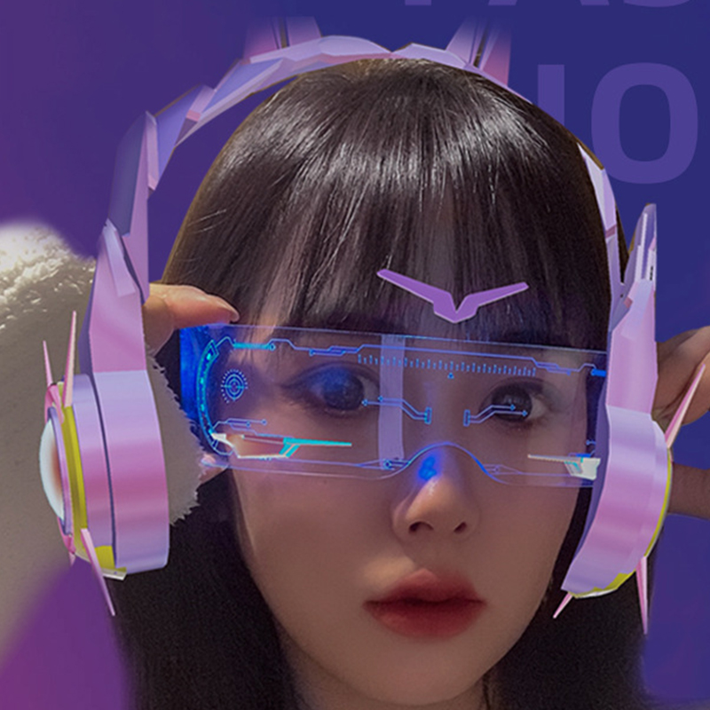 Neon Sign Party - LED 빛나는 다채로운 선글라스 현대 펑크