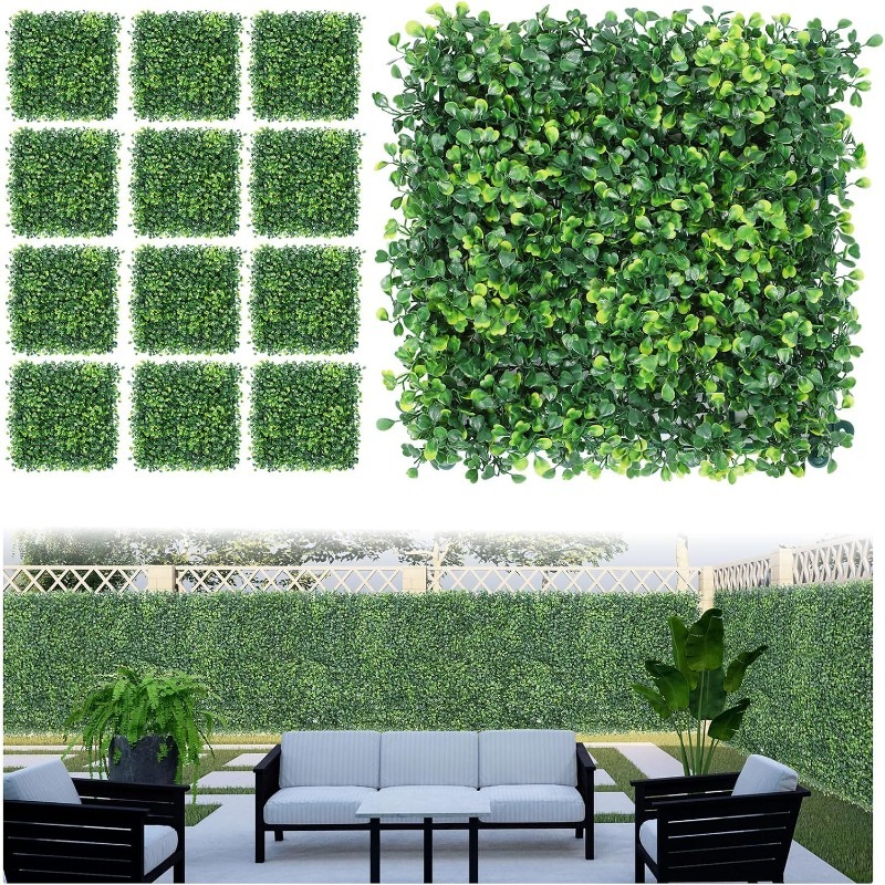 Flower Wall Panel - 1/3/6Pcs 인공 식물 잔디 벽 패널