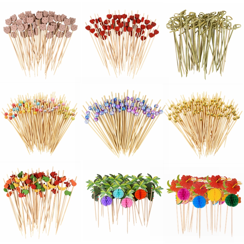 Centerpiece Stick - 50/100pcs 귀여운 곰 심장 구슬 대나무