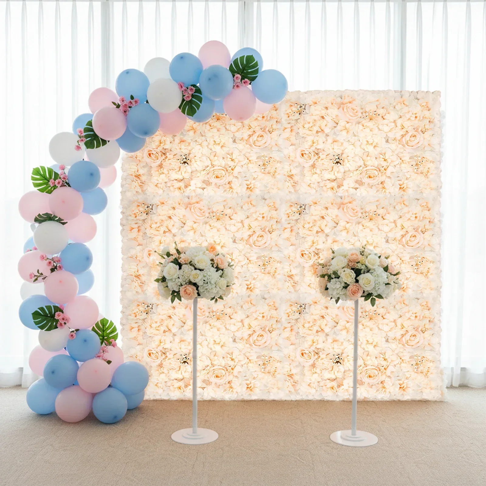 Flower Wall Panel - 6 PCS 60*40cm 인공 꽃 벽