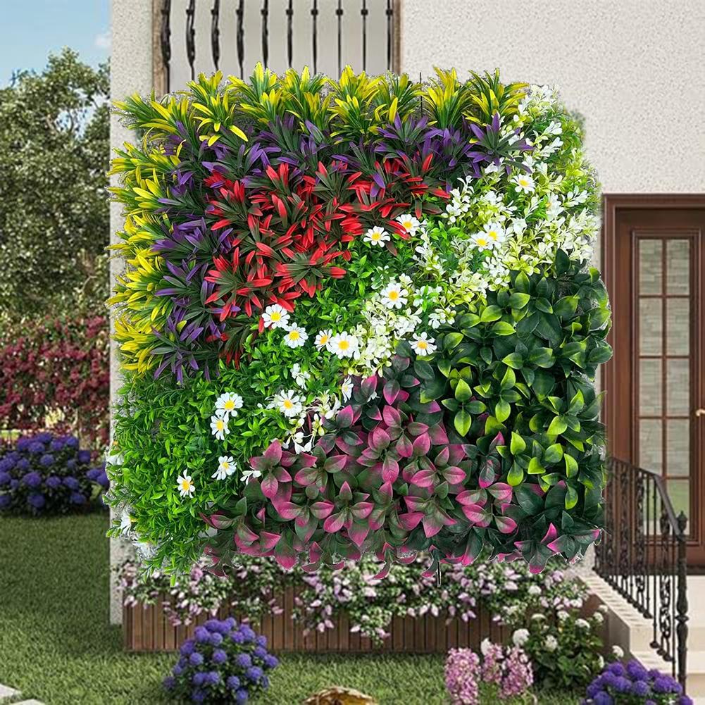 Flower Wall Panel - 50*50CM 녹색 인조 식물 벽 패널