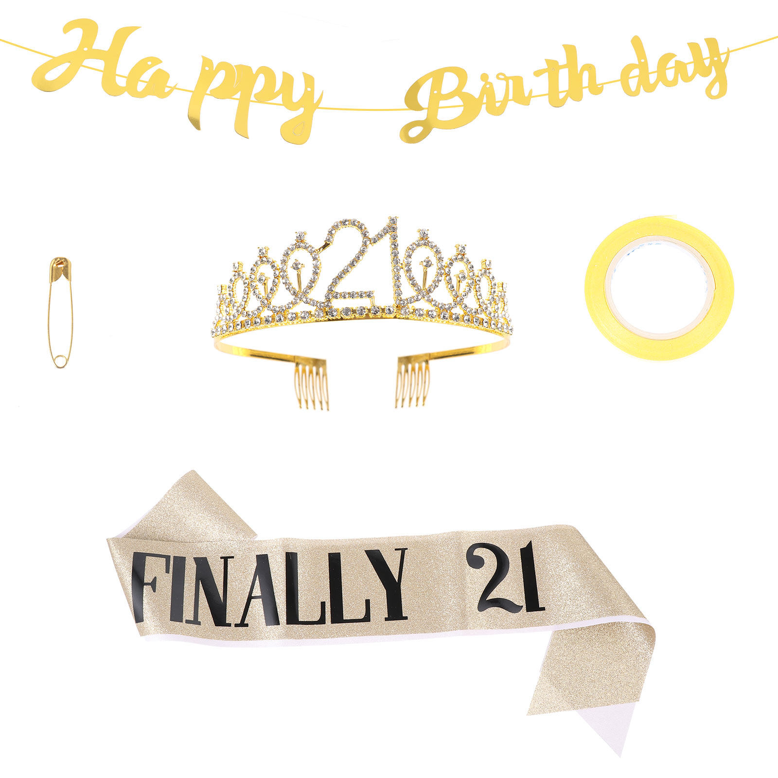 1세트 글리터 생일 왕관 골드 글리터 파티 배너 우아한 - Birthday Sash Glitter 리뷰 및 가격