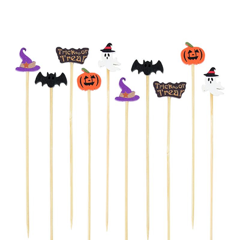 50/100Pcs 할로윈 파티 이쑤시개 일회용 대나무  - Centerpiece Stick 리뷰 및 가격