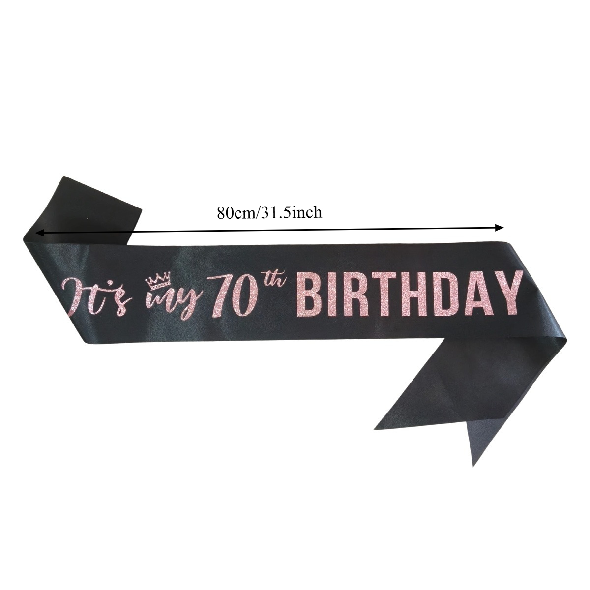 우아한 '나는 70번째 생일이다' 로즈골드 글리터 장식 - Birthday Sash Glitter 리뷰 및 가격
