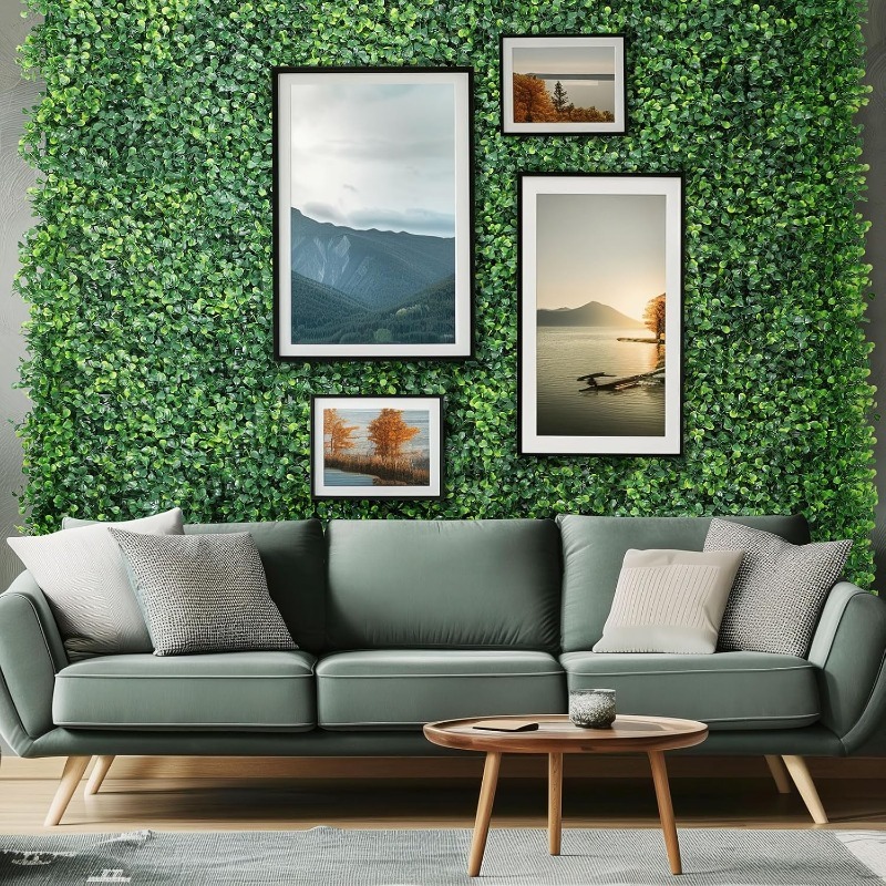 1/3/6Pcs 인공 식물 잔디 벽 패널 회양목 울타리 - Flower Wall Panel 리뷰 및 가격