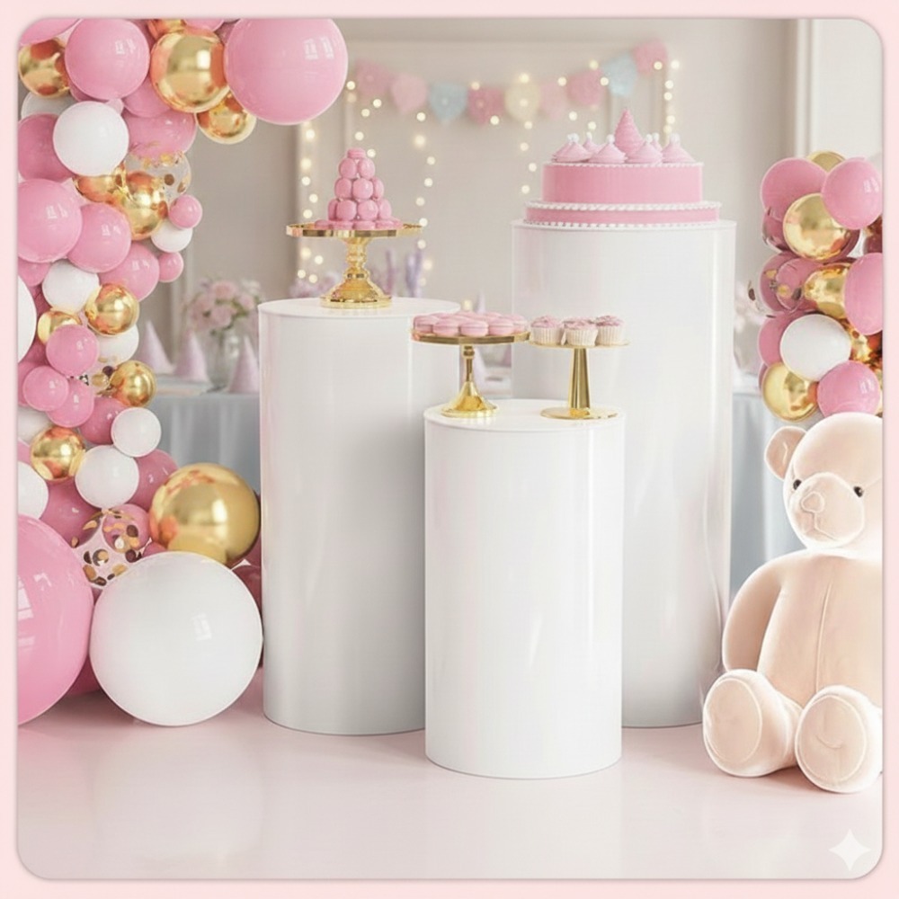 3/5개입 흰색 원형 받침대, 웨딩 파티용 원형 기둥, - Dessert Table Backdrop 리뷰 및 가격