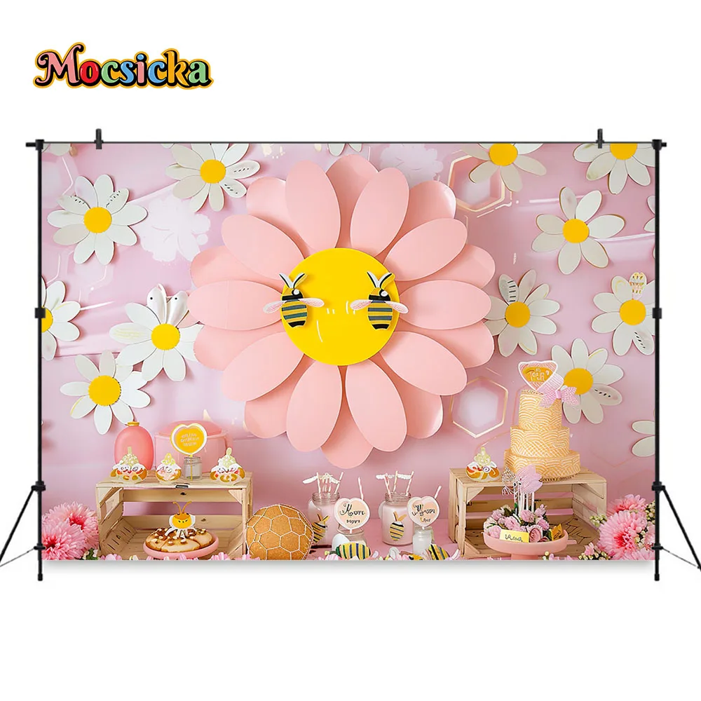 Mocsicka 달콤한 데이지 소녀 생일 파티 배경 포 - Dessert Table Backdrop 리뷰 및 가격