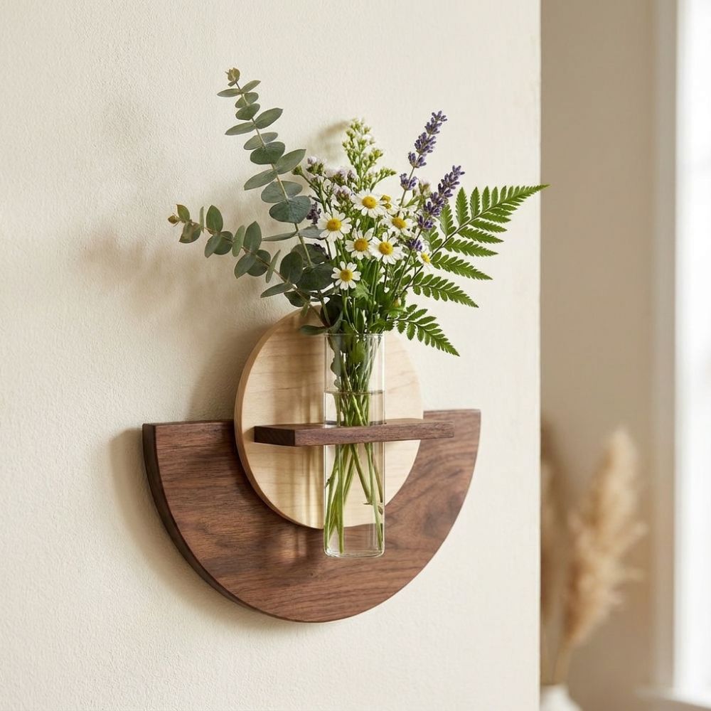 타원형 나무 벽걸이 꽃 선반 공간 절약형 두꺼운 걸이식 - Flower Wall Panel 리뷰 및 가격