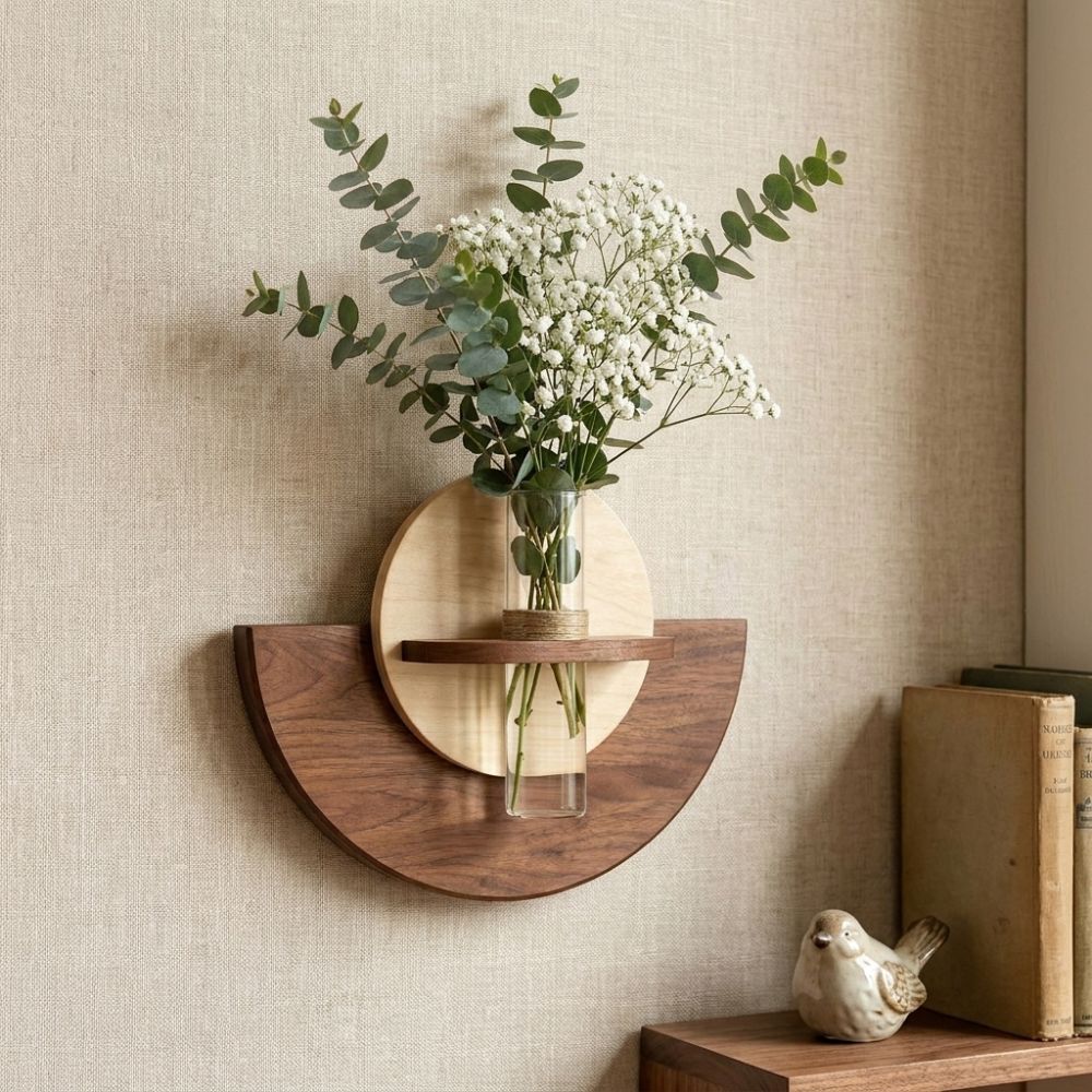 타원형 나무 벽걸이 꽃 선반 공간 절약형 두꺼운 걸이식 - Flower Wall Panel 리뷰 및 가격