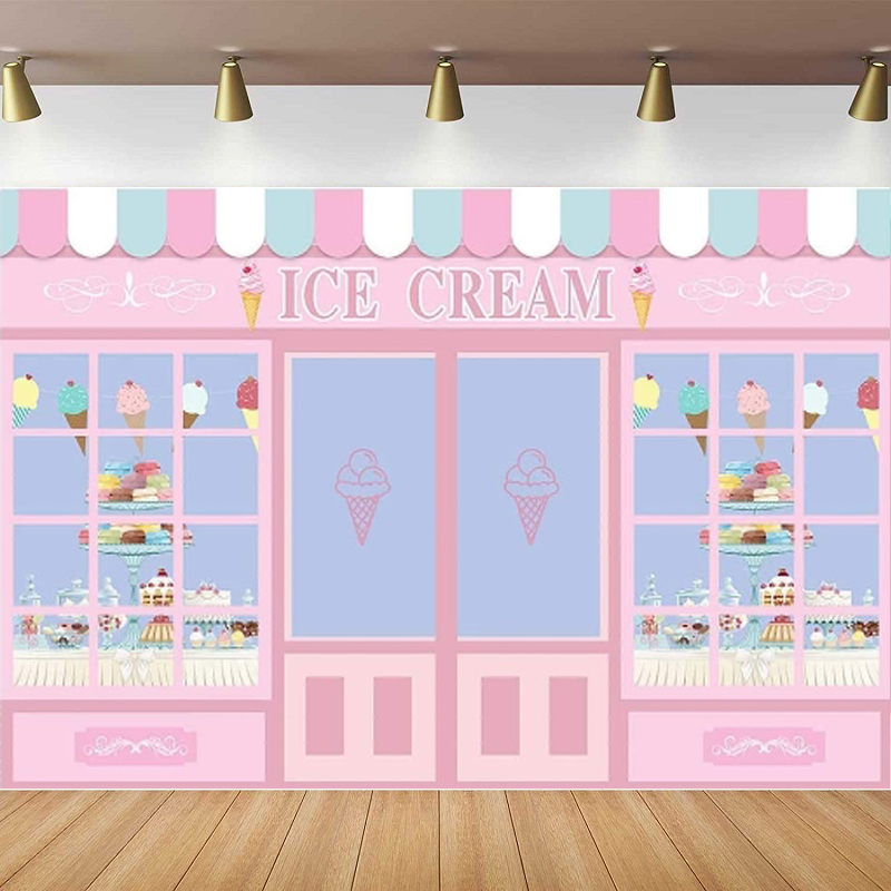 Ice Cream Theme Photography Ba - Dessert Table Backdrop 리뷰 및 가격