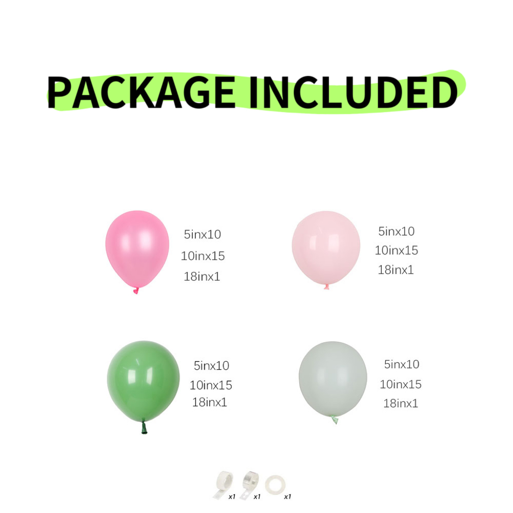 107개 핫핑크 그린 풍선 가랜드 아치 키트 마카롱 핑 - Balloon Arch Kit 리뷰 및 가격